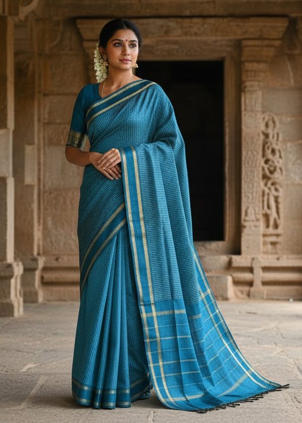 Black Kalyani Cotton Saree