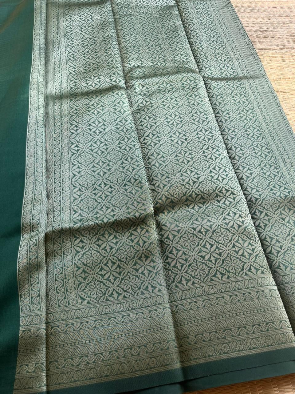 Kerala Brocade Saree - Rose Gold - alternate view