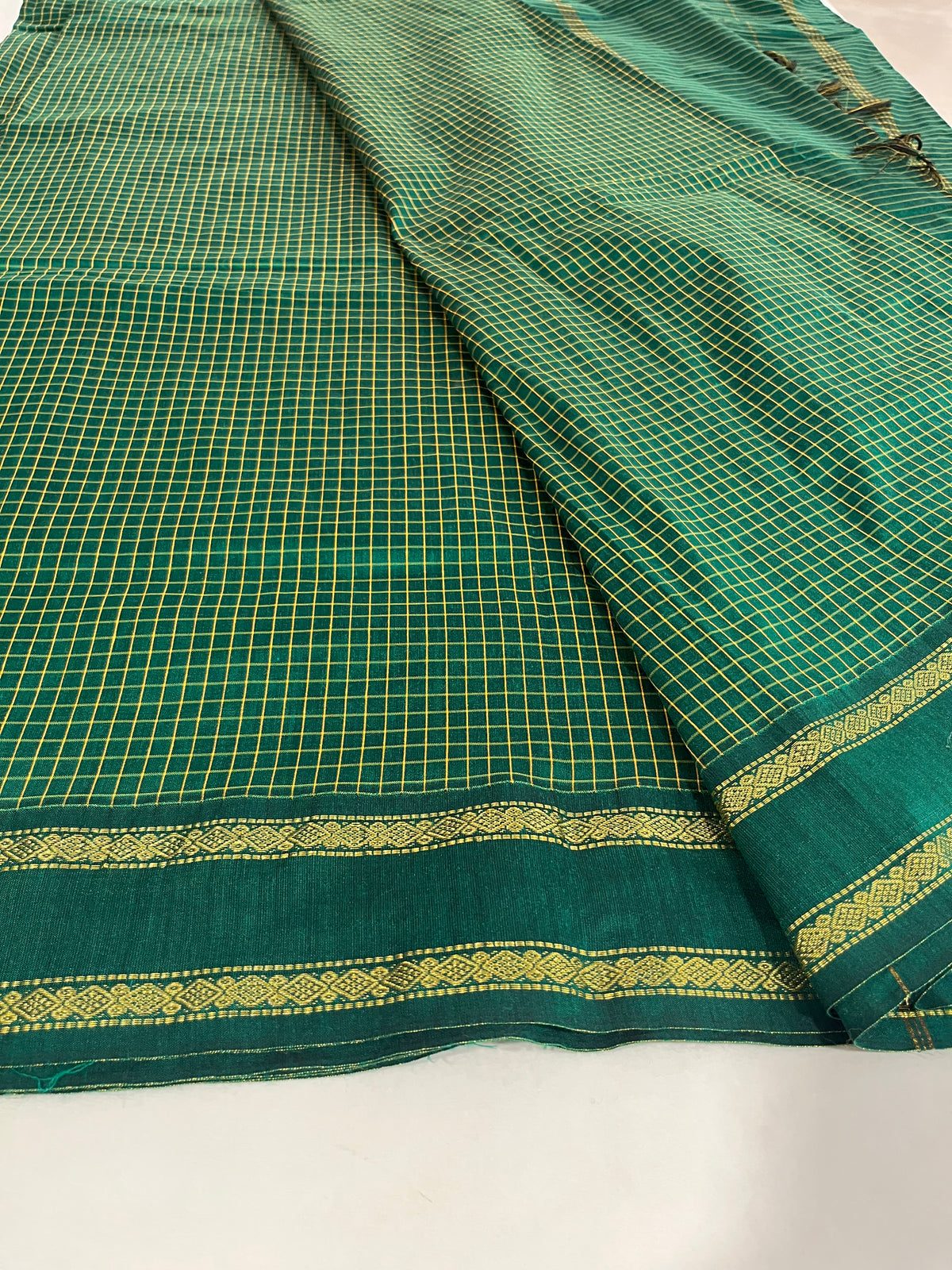 Kanchipuram Silk Saree - Emerald Green