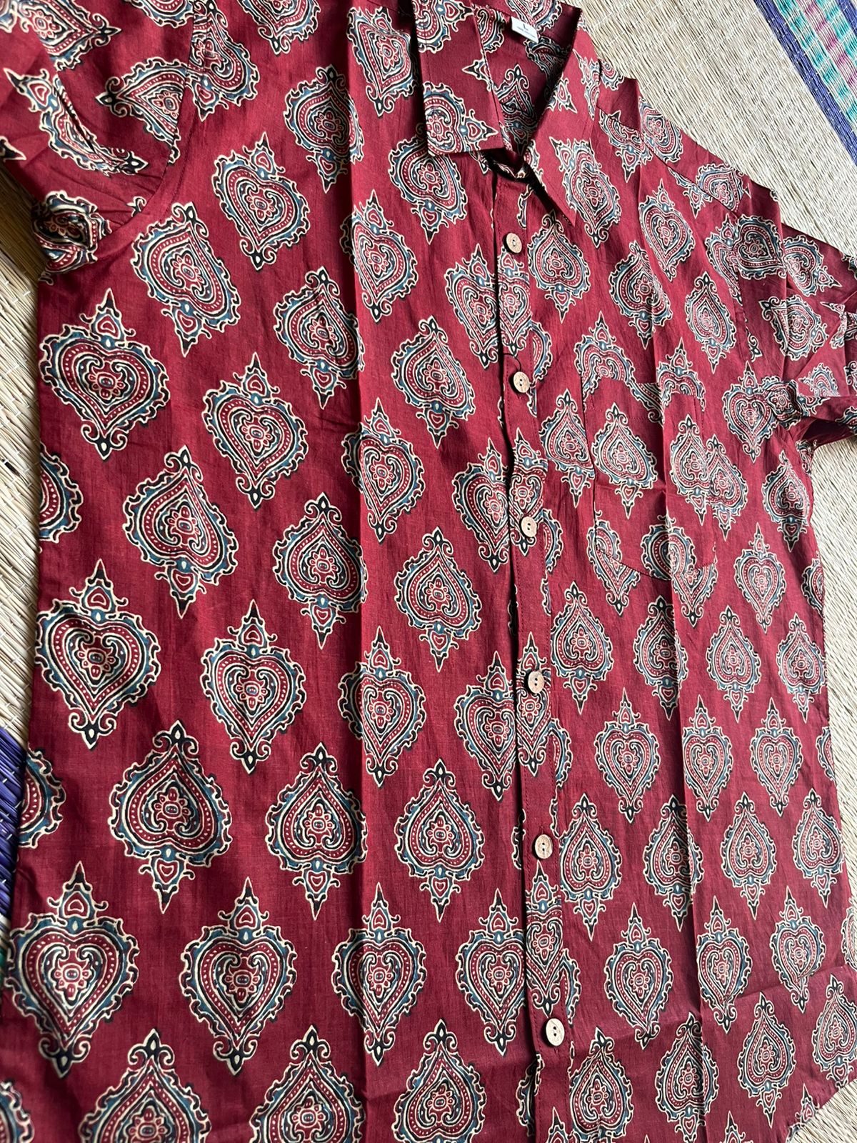 Semi Silk Kurta - Maroon - alternate view