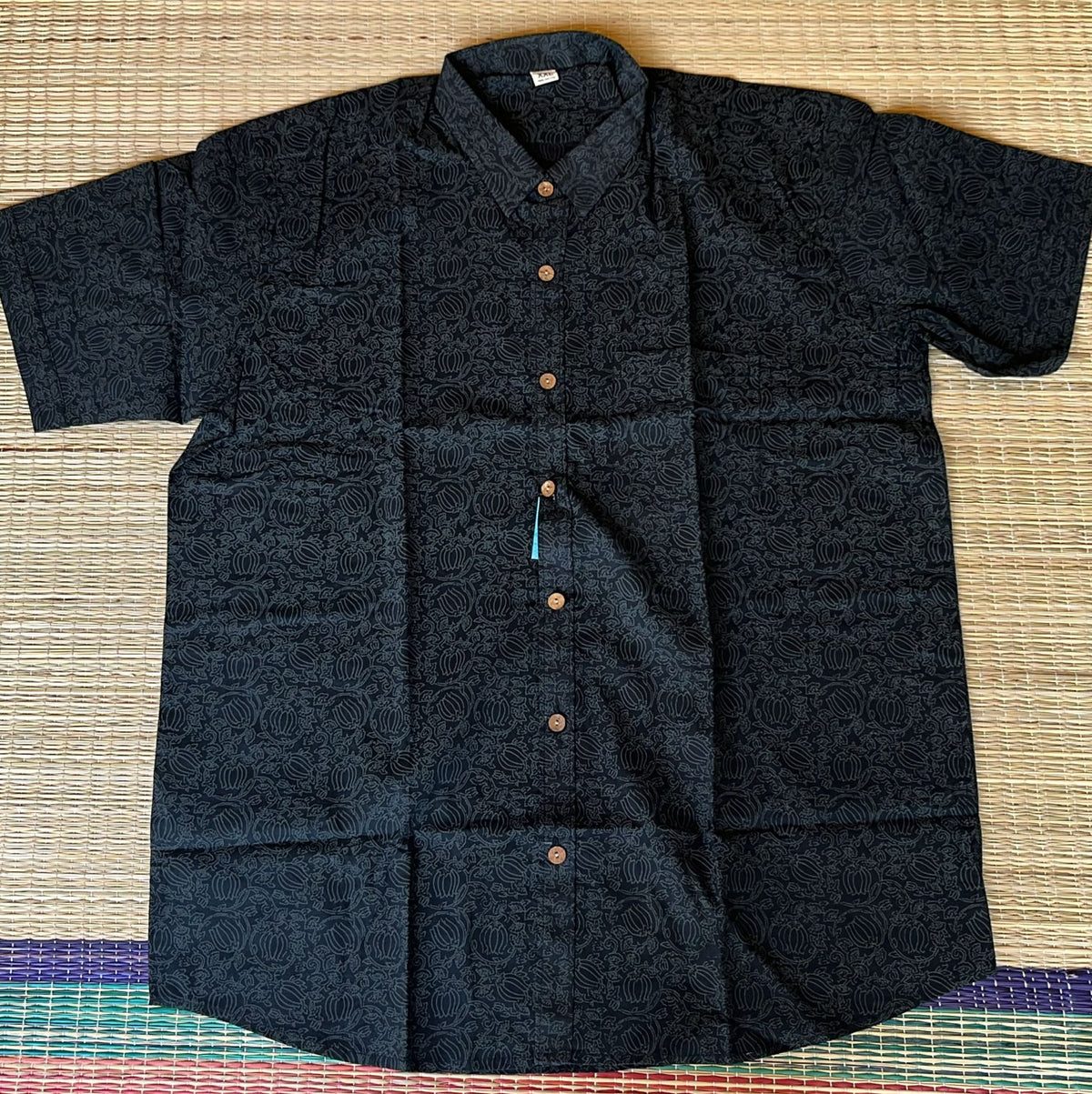 Cotton Casual Shirt - Beige Stripes - alternate view