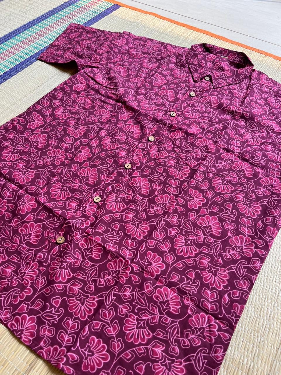Semi Silk Short Kurta - Purple - alternate view