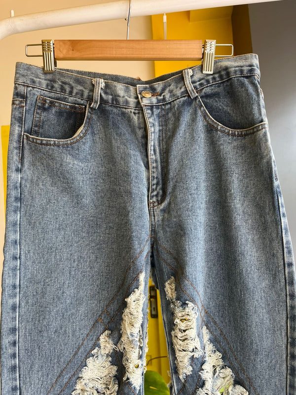 Ripped Denim Jeans for Women SL294 thumbnail 3