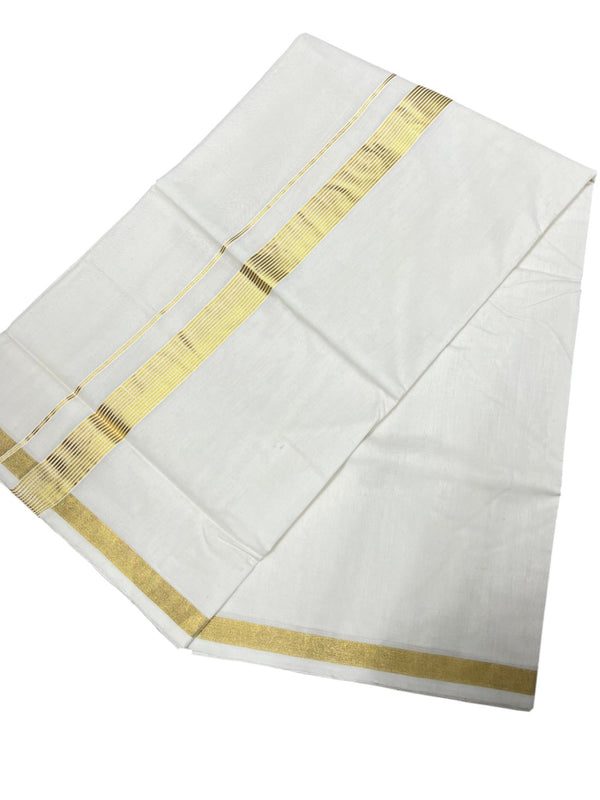 Southloom Super Premium Balaramapuram Handloom Cotton Saree with Gold Kasavu and Border - alternate view