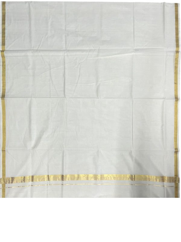 Southloom Super Premium Balaramapuram Handloom Cotton Saree with Gold Kasavu and Border thumbnail 3