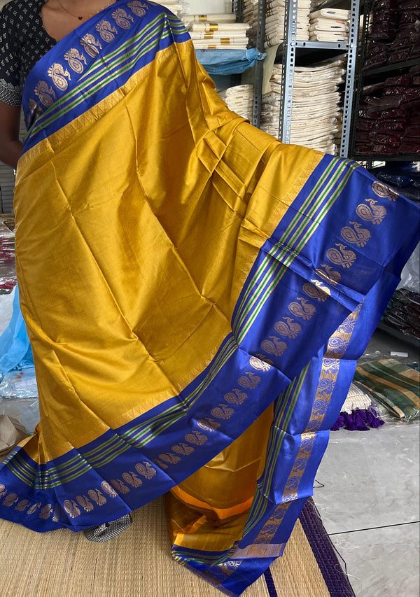 Semi Silk Zari Woven Border Saree SL277 thumbnail 3