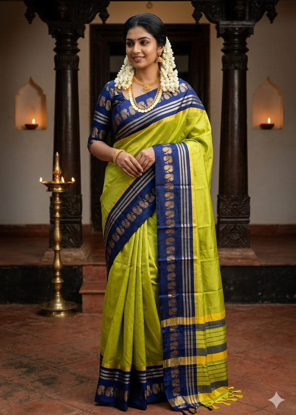 Semi Silk Zari Woven Border Saree SL277