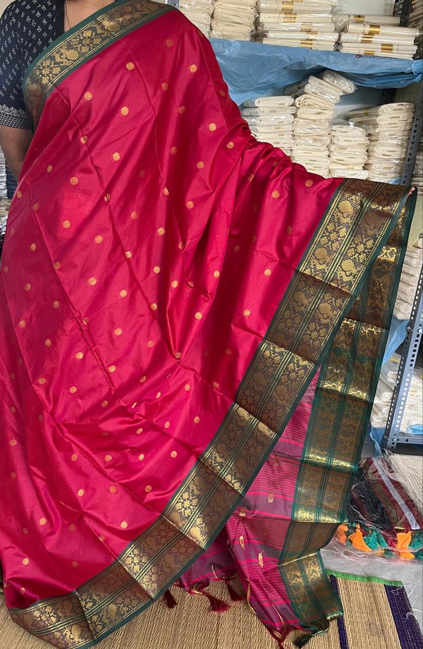 Polka Cotton Silk Saree SL173 thumbnail 3