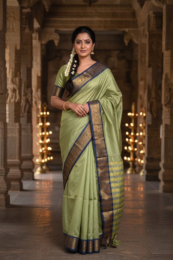Semi Silk Zari Woven Border Saree SL173