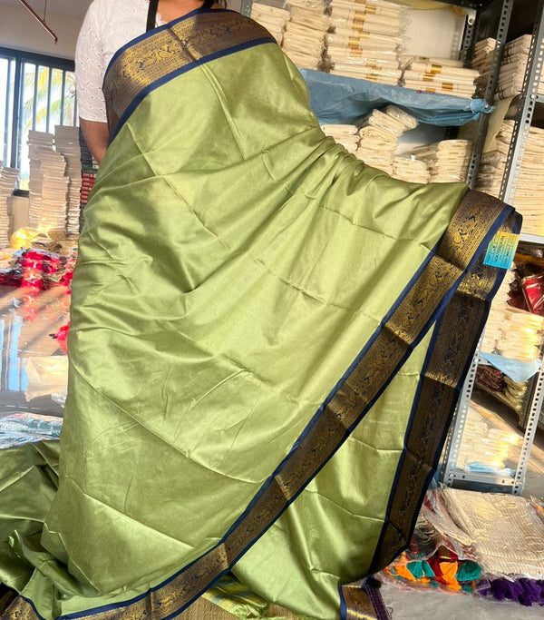 Semi Silk Zari Woven Border Saree SL173 thumbnail 3