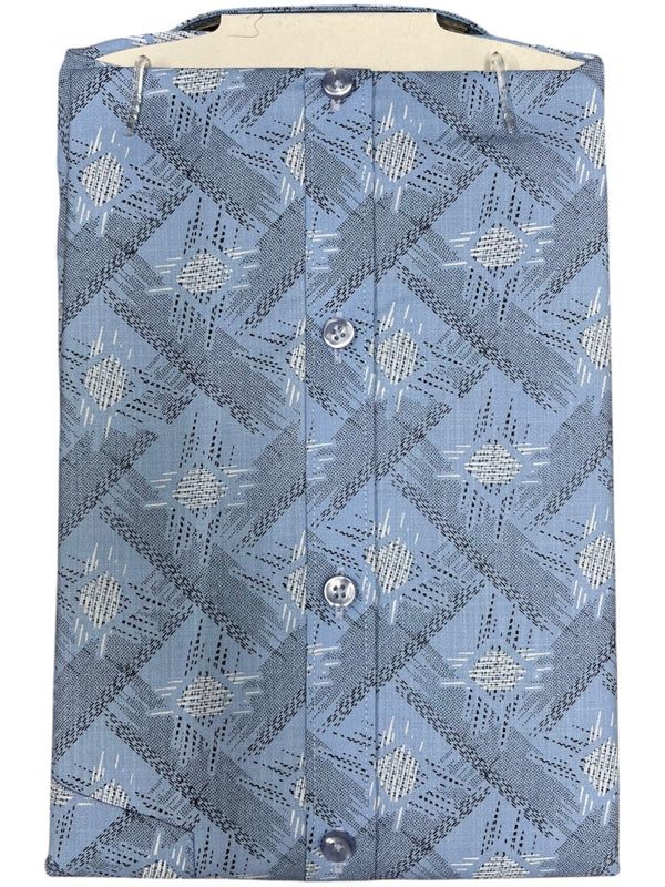 Southloom Pure Cotton Blue Printed Shirt SLSHIRT 42HS - alternate view