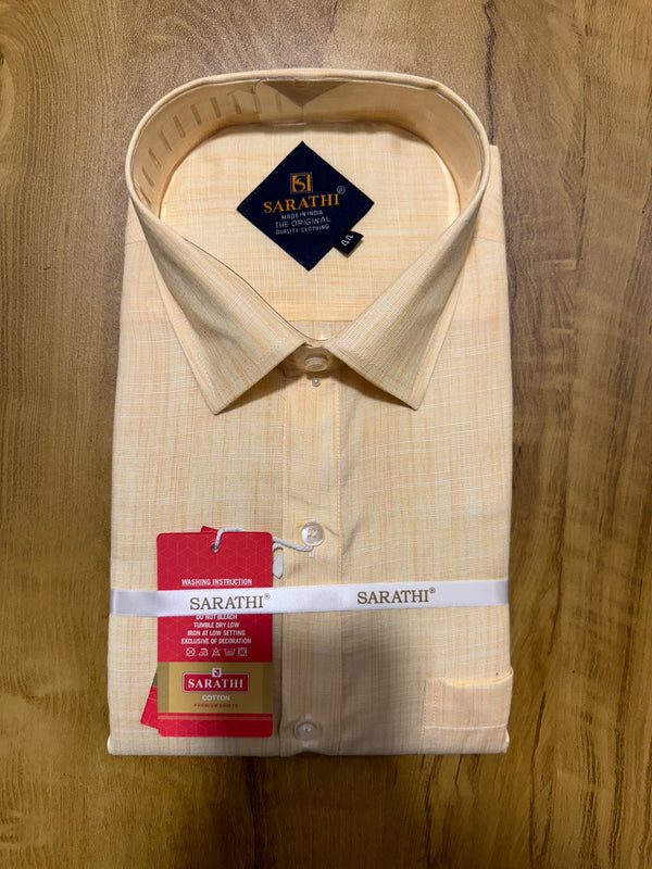 Pure Cotton Subtle Orange Plain Shirt SLSHIRT 44 FS