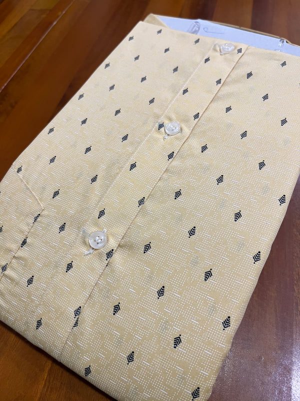 Pure Cotton Yellow Printed Shirt SLSHIRT 46 FS - alternate view