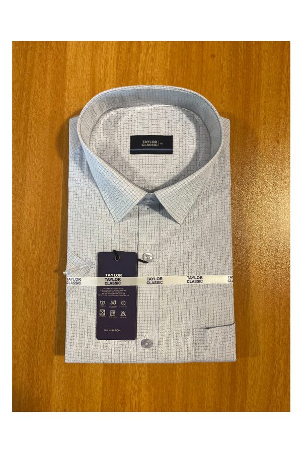 Pure Cotton Blue Shirt with Micro Checks SLSHIRT 46 HS