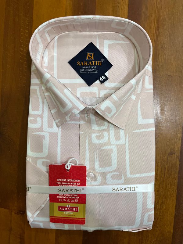 Pure Cotton Pink Printed Shirt SLSHIRT 48 HS