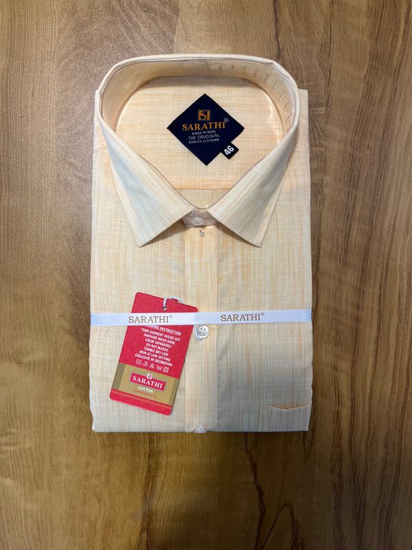 Pure Cotton Sober Orange Plain Shirt SLSHIRT 46 FS