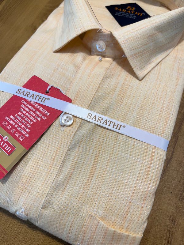 Pure Cotton Sober Orange Plain Shirt SLSHIRT 46 FS thumbnail 2