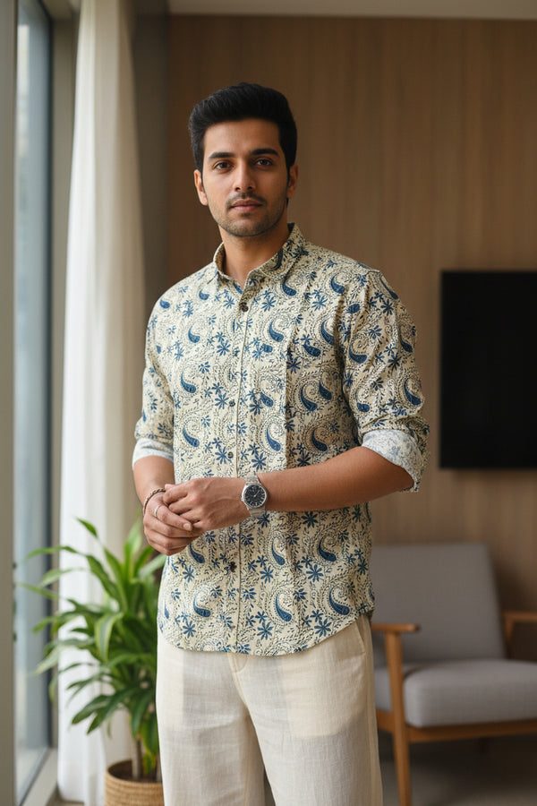 Cotton Printed Full Sleeve Shirt SL234
