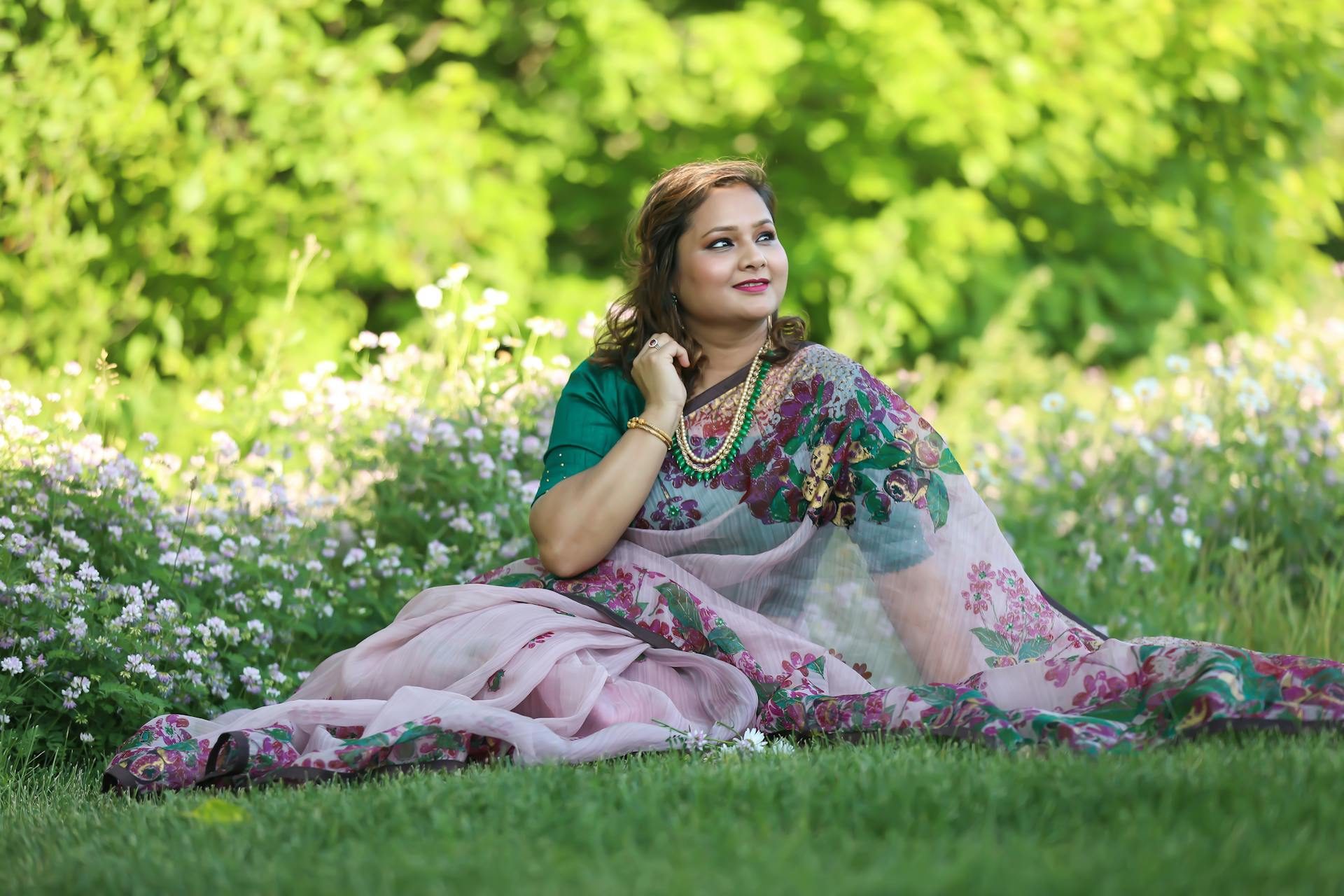 Floral Saree - Garden Fresh Collection