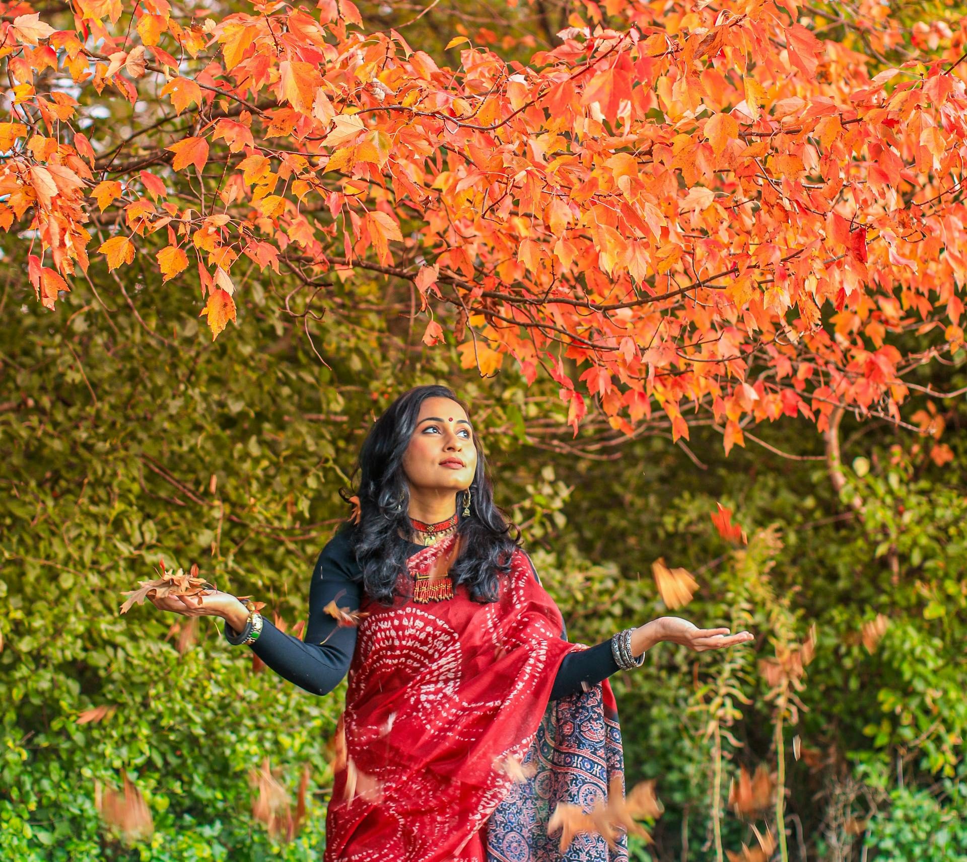 Red Silk Saree - Autumn Bridal Collection