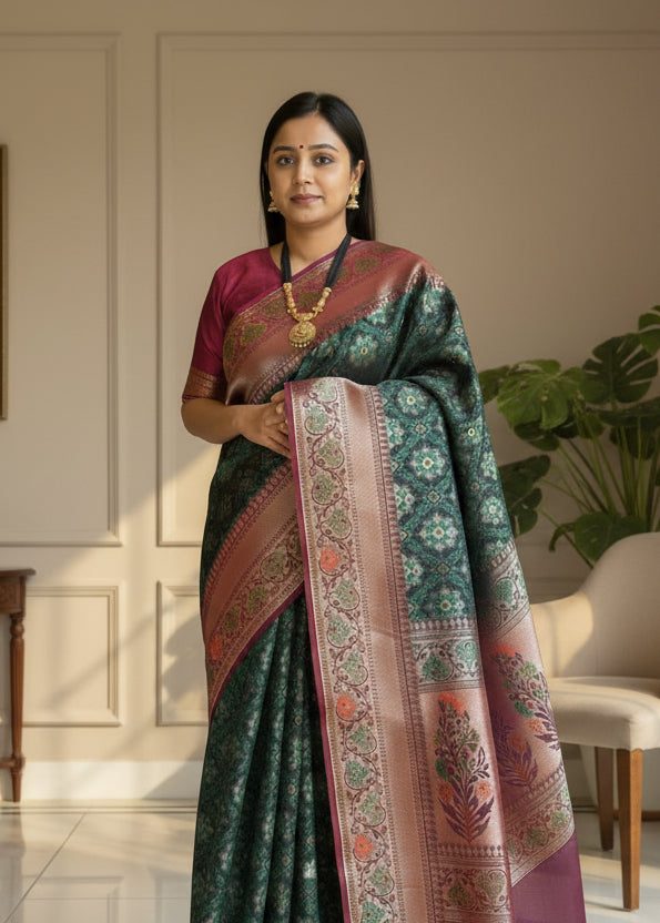Black Kalyani Cotton Saree